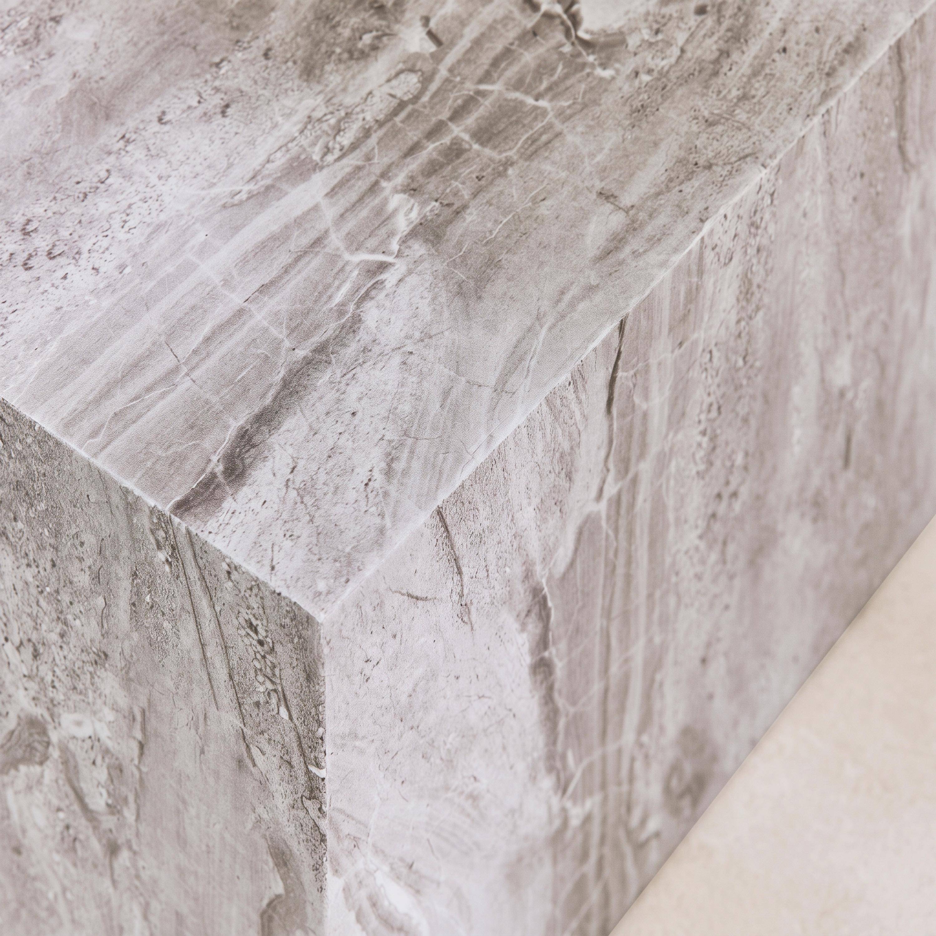 Set di 2 tavolini quadrati con effetto marmo Grigio - 58x58x40 cm Photo3