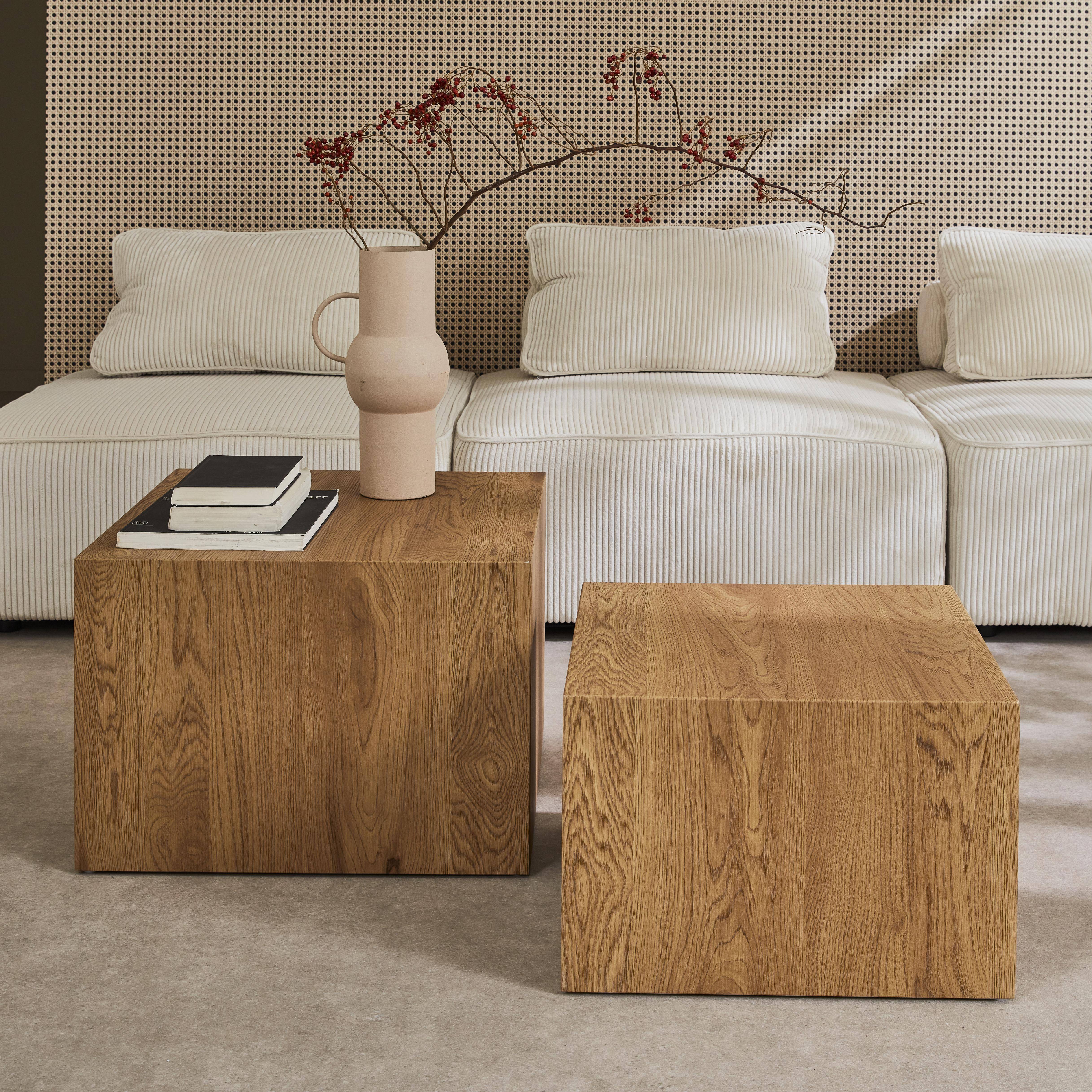 Two square 2024 coffee tables