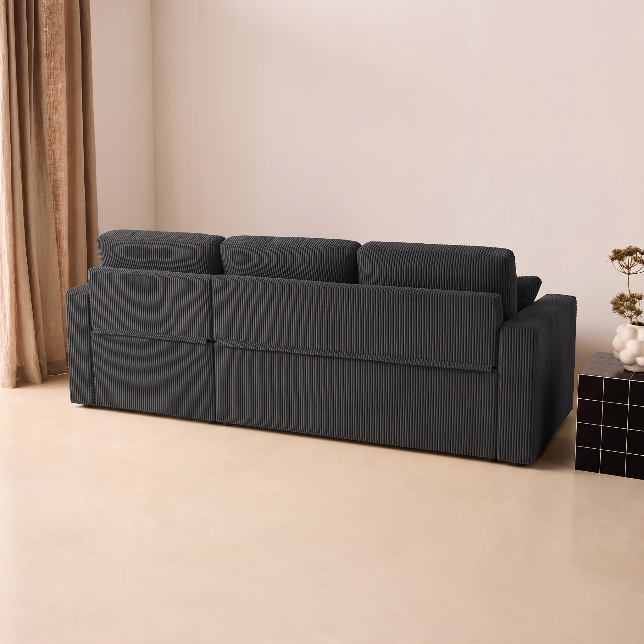 Sofá cama esquinero reversible con espacio de almacenamiento, 3 plazas Gris oscuro - 220x146x83 cm Photo7