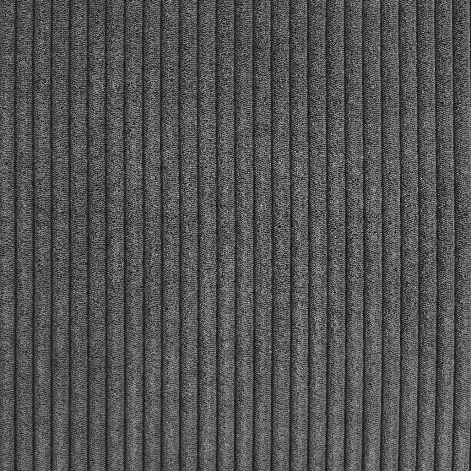 Canapé d'angle convertible et réversible, velours côtelé grosse côte gris foncé, 3 places ,sweeek,Photo6