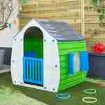 Farbenfrohes Spielhaus aus Kunststoff für Kinder,  L 102 x B 90 x H 109 cm - Lou Photo2