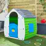 Farbenfrohes Spielhaus aus Kunststoff für Kinder,  L 102 x B 90 x H 109 cm - Lou Photo1