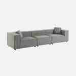 Canapé modulable, tissu déperlant, 3 places, 2 corners + 1 fauteuil Photo4