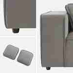 Canapé modulable, tissu déperlant, 3 places, 2 corners + 1 fauteuil Photo8