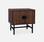 Dark wood effect bedside table, grooved wood decor | sweeek