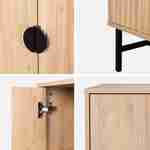 Dressoir, Bazalt, eikenhout effect, vier deuren, twee planken, L 157,5 x B 39 x H 83cm Photo4