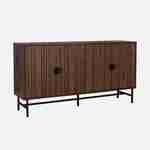  Dark wood effect storage sideboard, Bazalt, four doors, two shelves, L 157.5 x W 39 x H 83cm Photo1