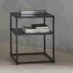 Metal bedside table, metal, 1 shelf, INDUSTRIAL L43xW40xH52cm Photo1
