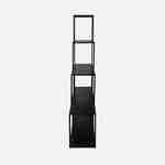 Bücherregal aus schwarzem Metall, mit 4 Ebenen und Treppenlook B 160 x T 30 x H 157cm - Industrielle Photo5