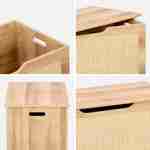 Cane toy box, hinged lid, side handles for children's bedroom Photo4