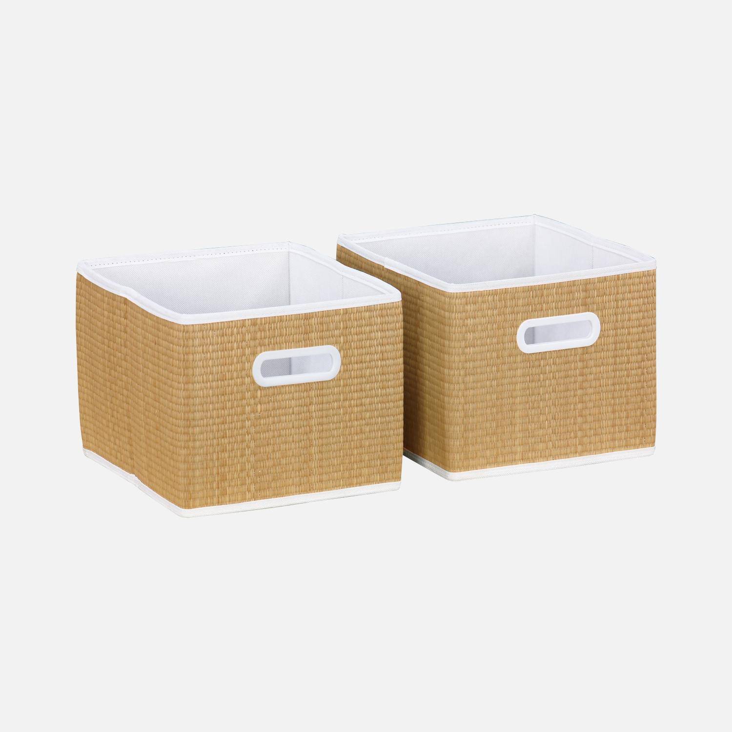 Storage unit for children with 7 compartments and 6 plant fibre baskets,sweeek,Photo3