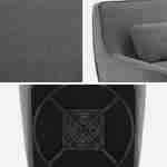 Fauteuil pivotant 360° en bouclette texturée gris foncé avec coussin intégré et déhoussable - LOUNGE L 83 x P 83 x H 83cm Photo3