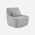 360° draaibare fauteuil in lichtgrijs bouclé afneembaar kussen, Lounge, B 83 x D 83 x H 83cm Photo1