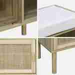 Mueble entrada caña efecto madera, zapatero, 1 puerta y 2 compartimentos Photo5