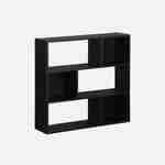 3-shelf bookcase with 6 compartments, black,  L83xW23xH80cm, Pieter Photo1