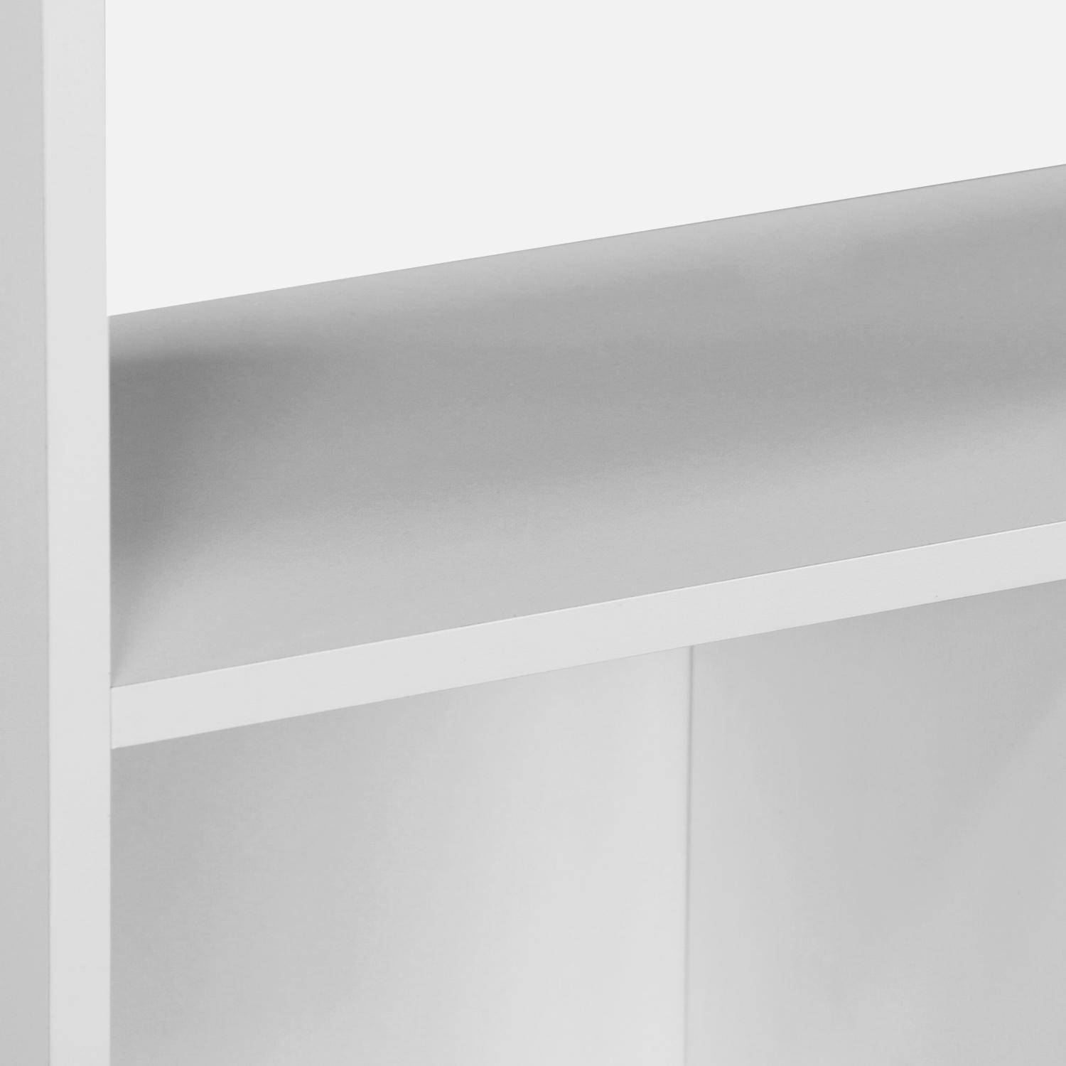 3-shelf bookcase with 6 compartments, white, L83xW23xH80cm, Pieter Photo4