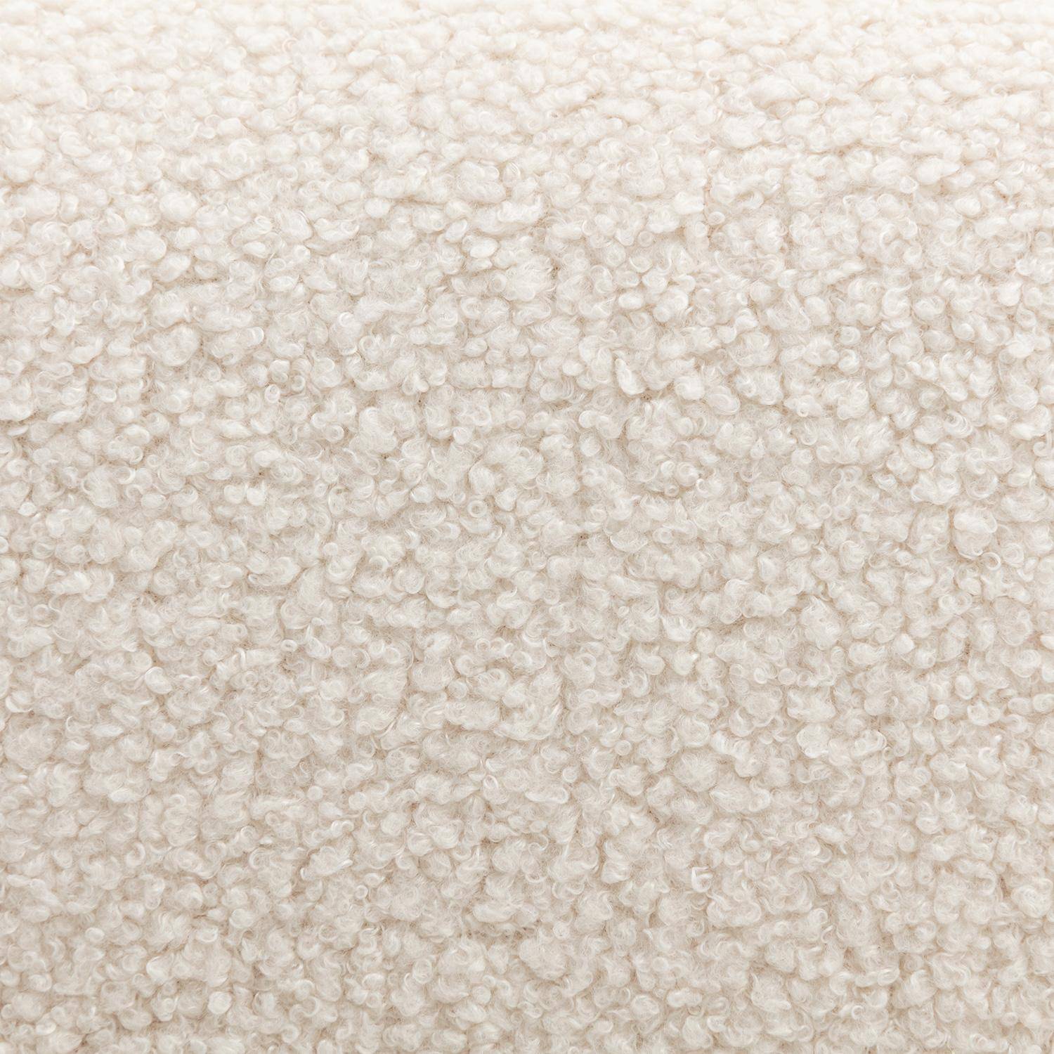 Fauteuil scandinave bois d'hévéa et bouclette