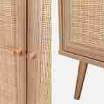 Dressoir met riet- en houteffect, 2 deuren en 7 opbergvakken, Bohème, B 83 x D 39 x H 88,5cm Photo4