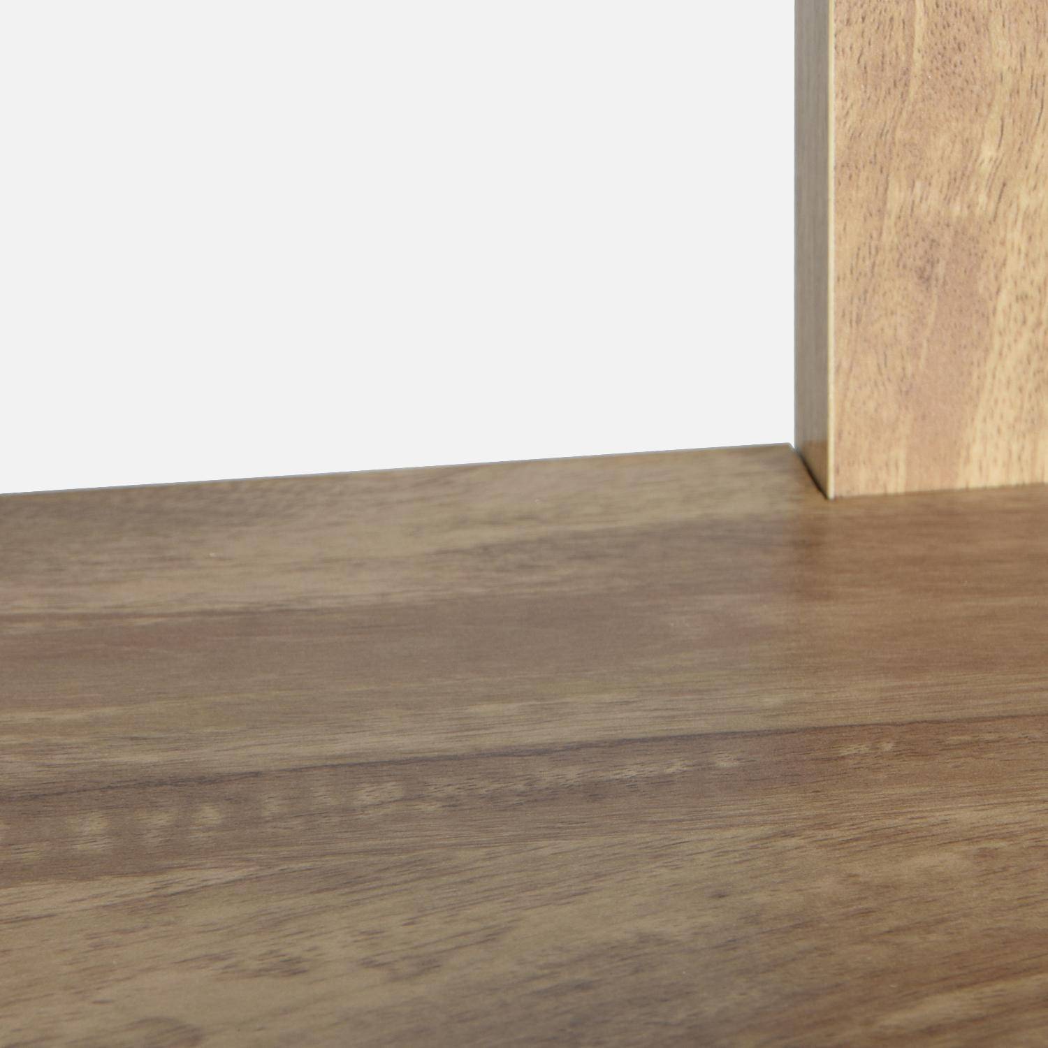 Exotische boekenkast met massief effect, 6 niveaus (4 legplanken) en 2 deuren,sweeek,Photo4