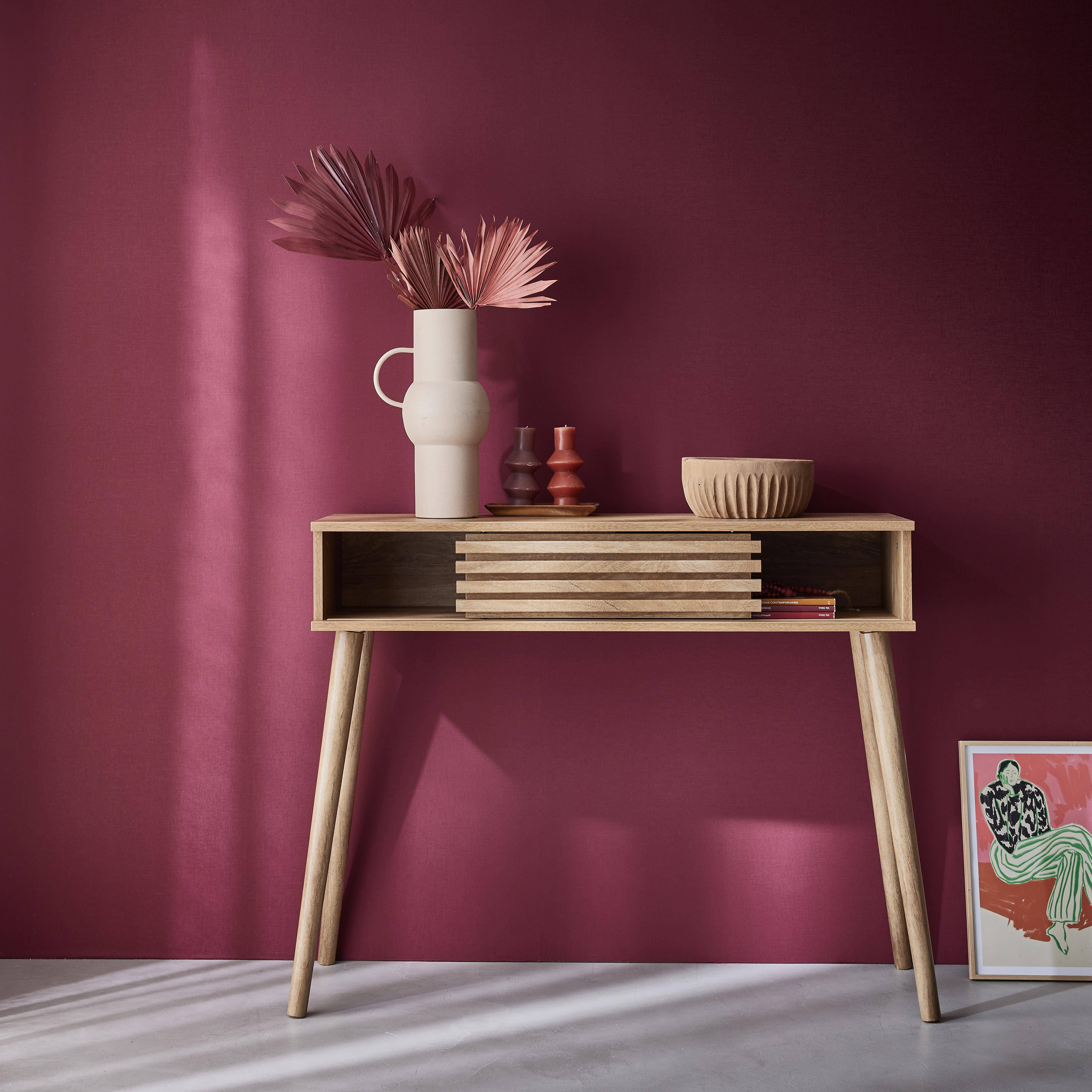 Consoletafel met lade - 90 cm - hangend - wit - VELDIO Consoletafel met lade - 90 cm - hangend - wit - VELDIO