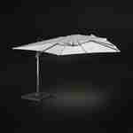 3x3m, Luce, ecru LED parasol op zonne-energie met geïntegreerd licht + hoes Photo4
