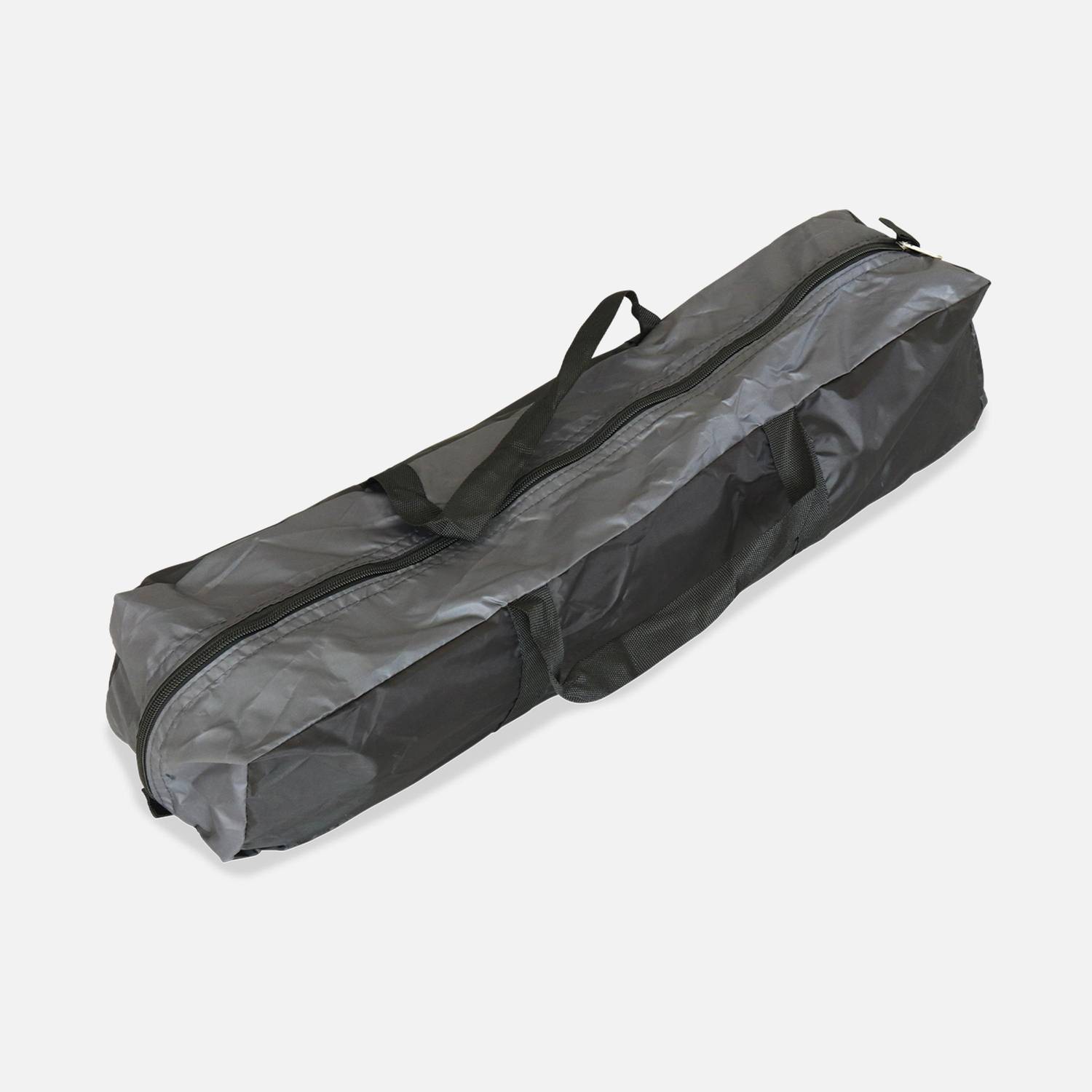 Trampoline 250cm gris avec pack d'accessoires + Tente de camping avec sac de transport Photo8