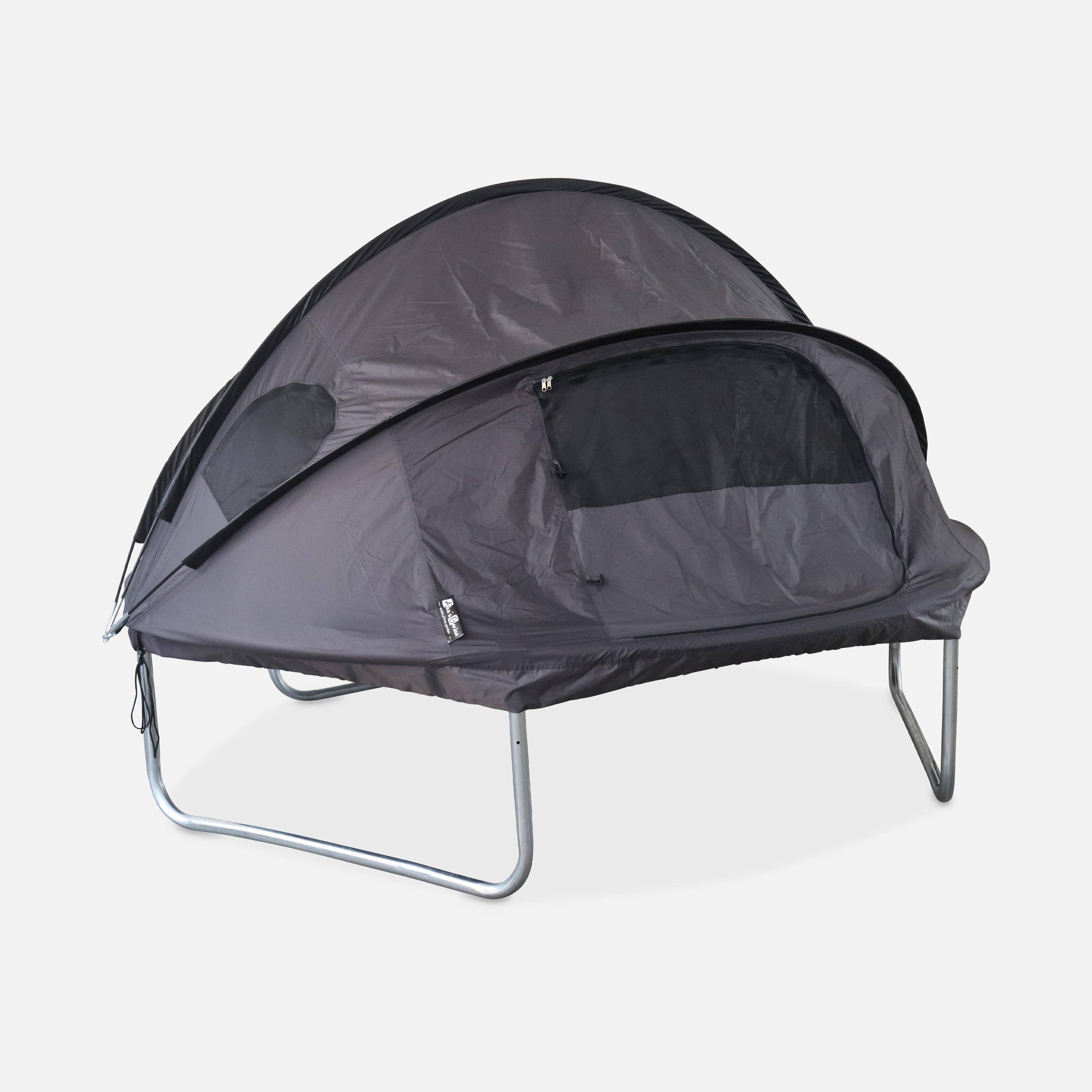 Trampoline 250cm gris avec pack d'accessoires + Tente de camping avec sac de transport,sweeek,Photo5