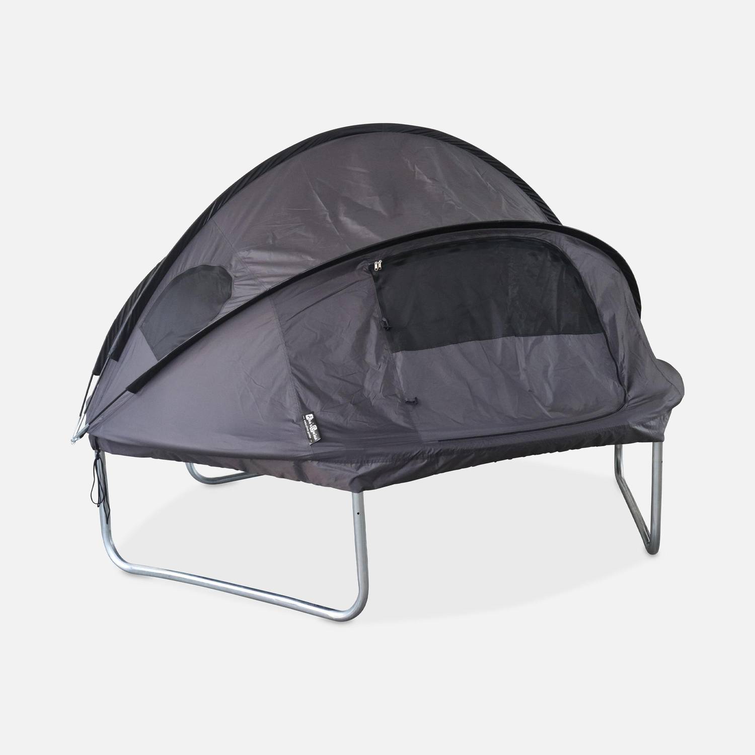 Trampoline 250cm gris avec pack d'accessoires + Tente de camping avec sac de transport Photo5