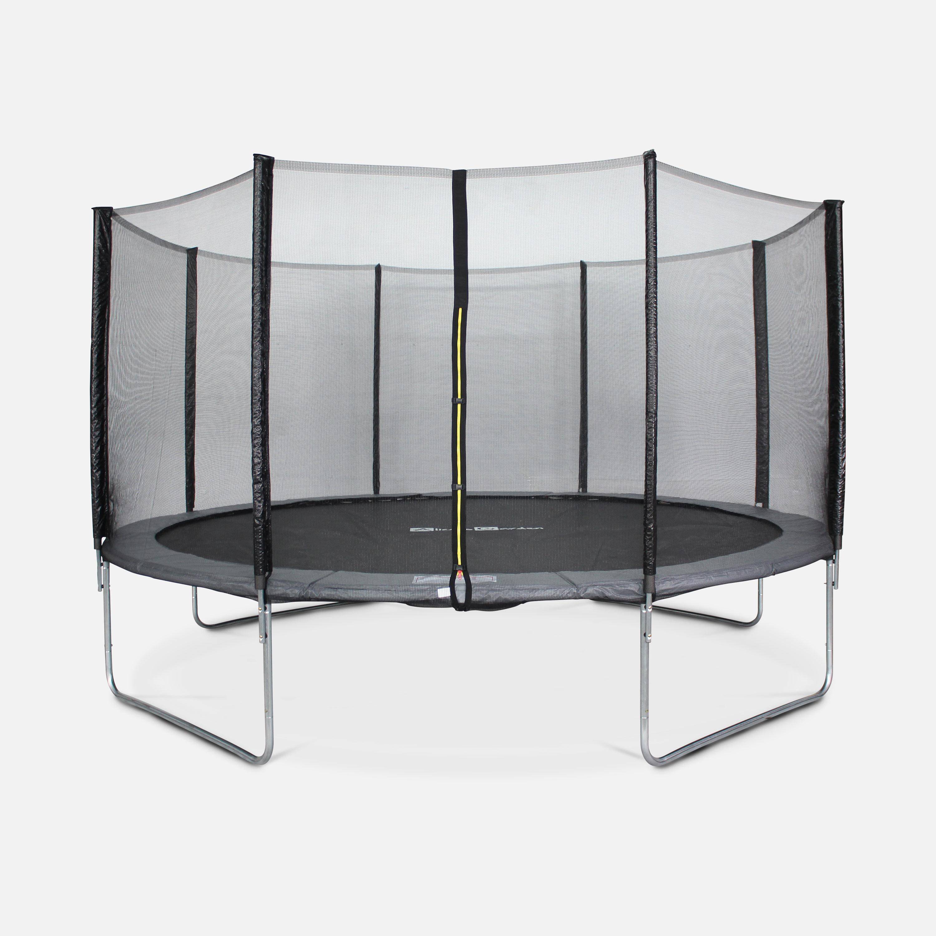 430cm grijze trampoline met accessoires + kampeertent met draagtas Photo2