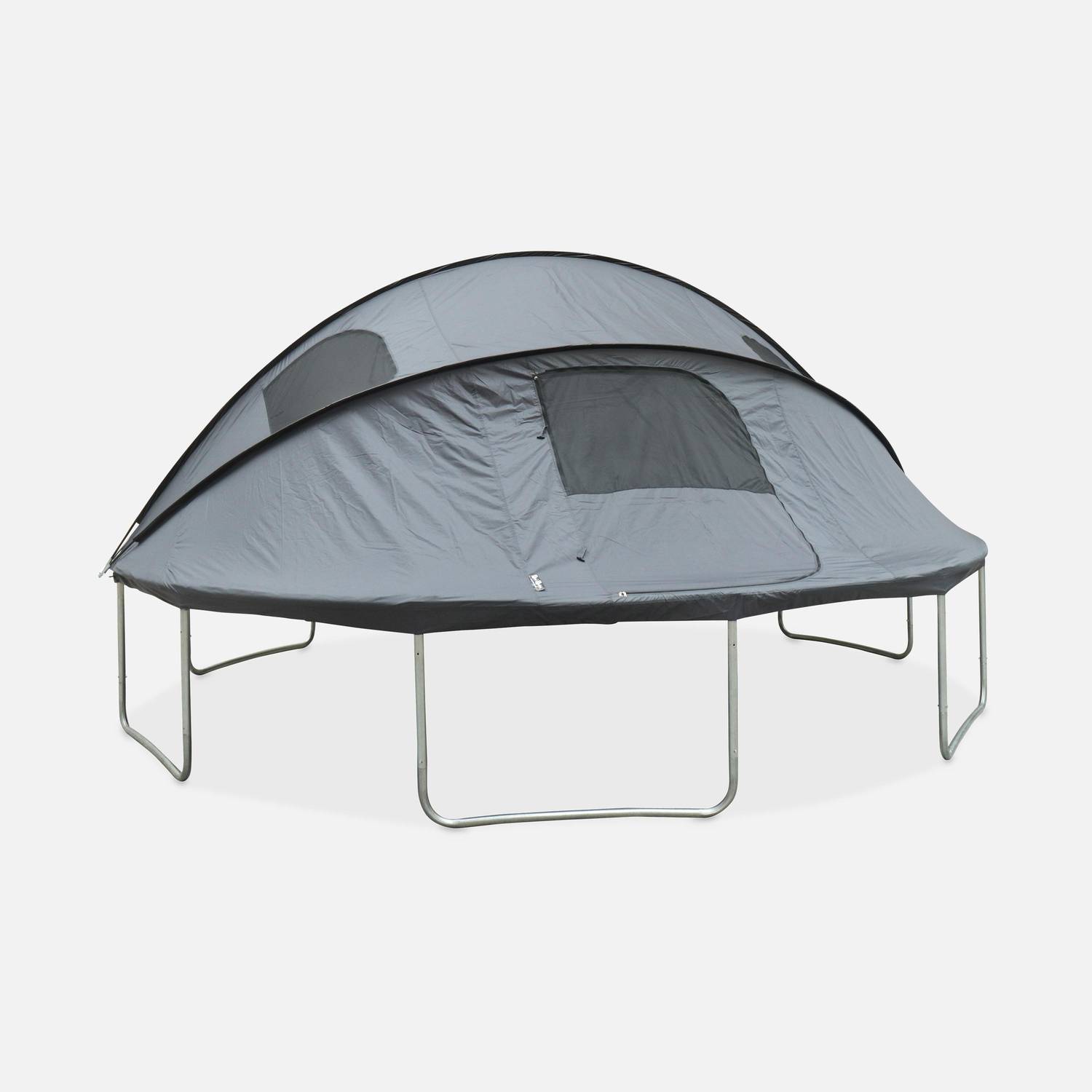 Trampoline 430cm filet intérieur avec pack d'accessoires + tente de camping avec sac de transport Photo3