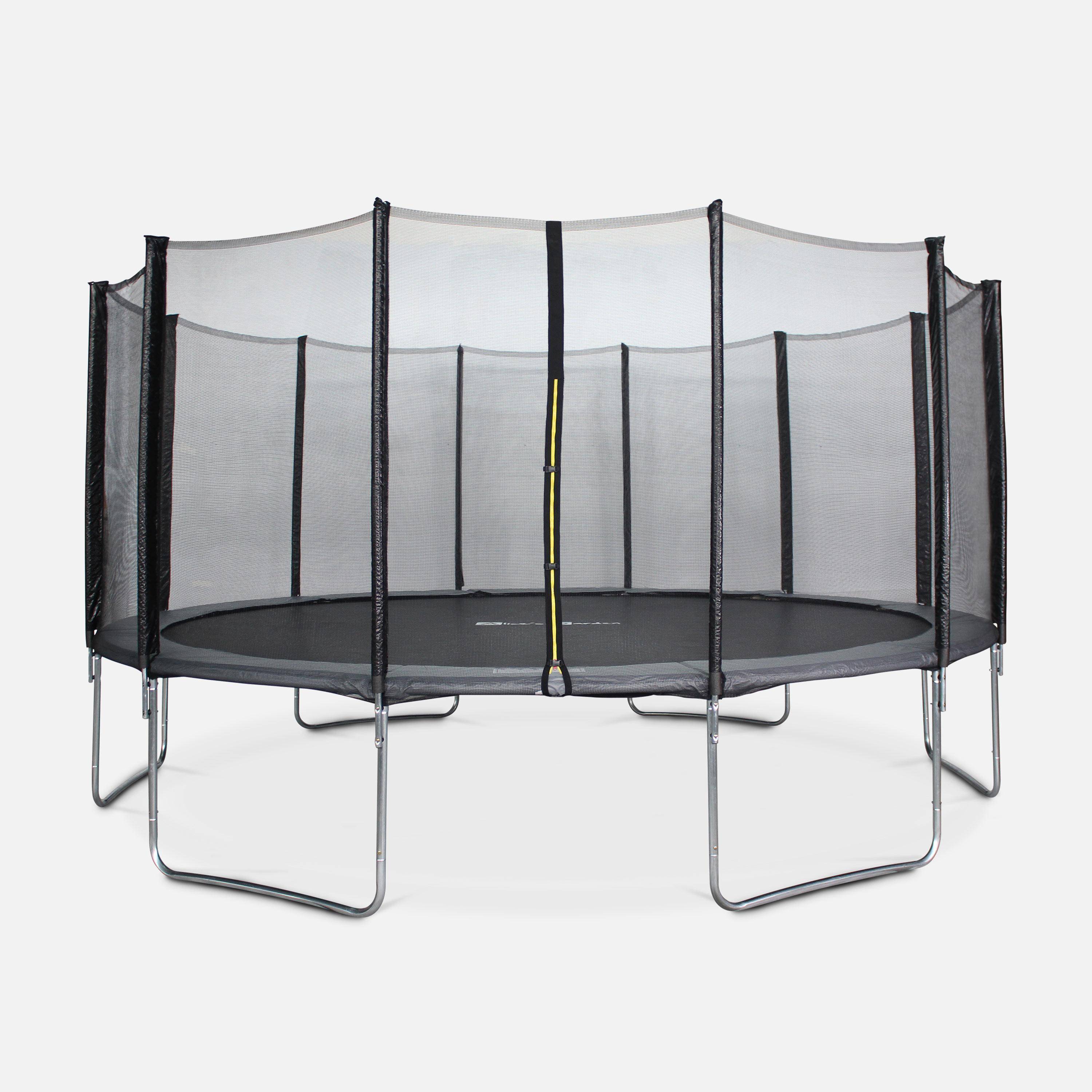 490cm grijze trampoline met accessoires + kampeertent,sweeek,Photo2