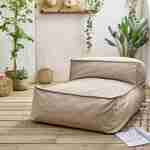 Sedia da camino beige a 1 posto, modulo per divano da giardino Bora Bora, mobili da giardino Photo1