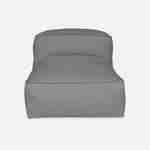 Cadeira de 1 lugar, cinzenta, módulo para sofá de jardim Bora Bora, mobiliário de jardim Photo5