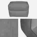 Cadeira de 1 lugar, cinzenta, módulo para sofá de jardim Bora Bora, mobiliário de jardim Photo6