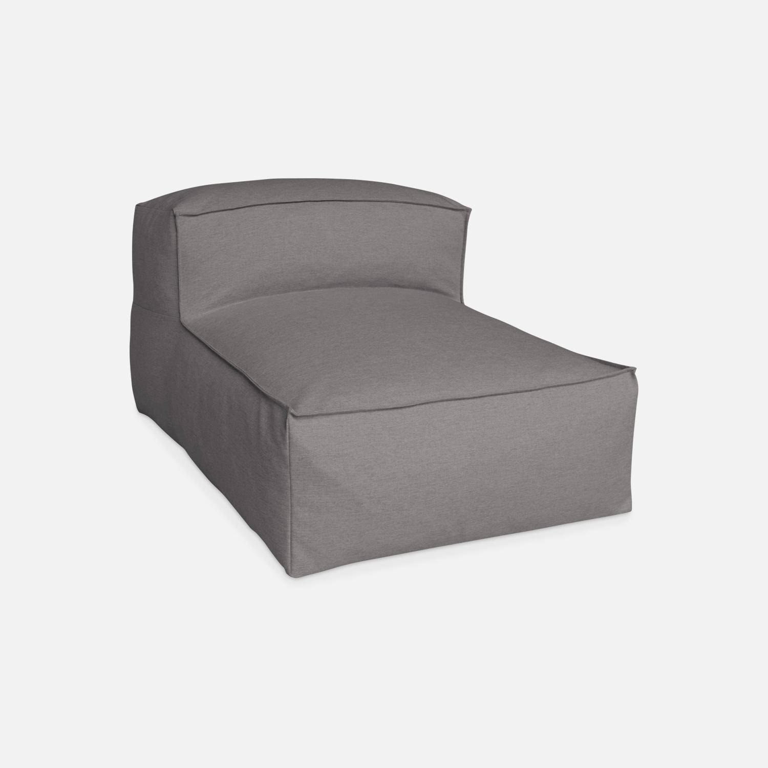 1-Sitzer Sessel ohne Armlehne grau, Modul für Gartensofa Bora Bora, Gartenmöbel,sweeek,Photo3