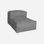 Cadeira de 1 lugar, cinzenta, módulo para sofá de jardim Bora Bora, mobiliário de jardim Photo3