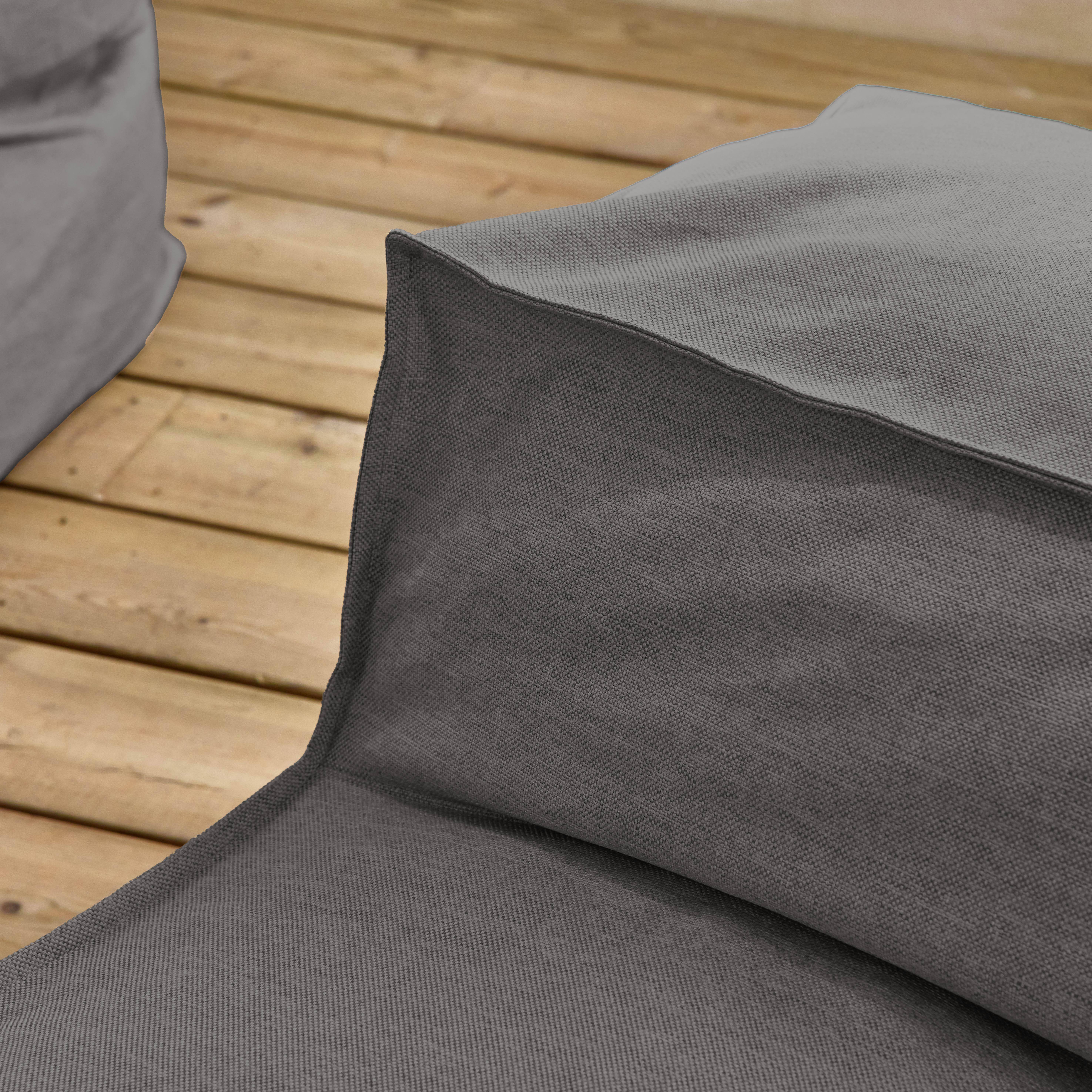 Silla de 1 plaza, gris, módulo para sofá de jardín Bora Bora, muebles de jardín Photo2