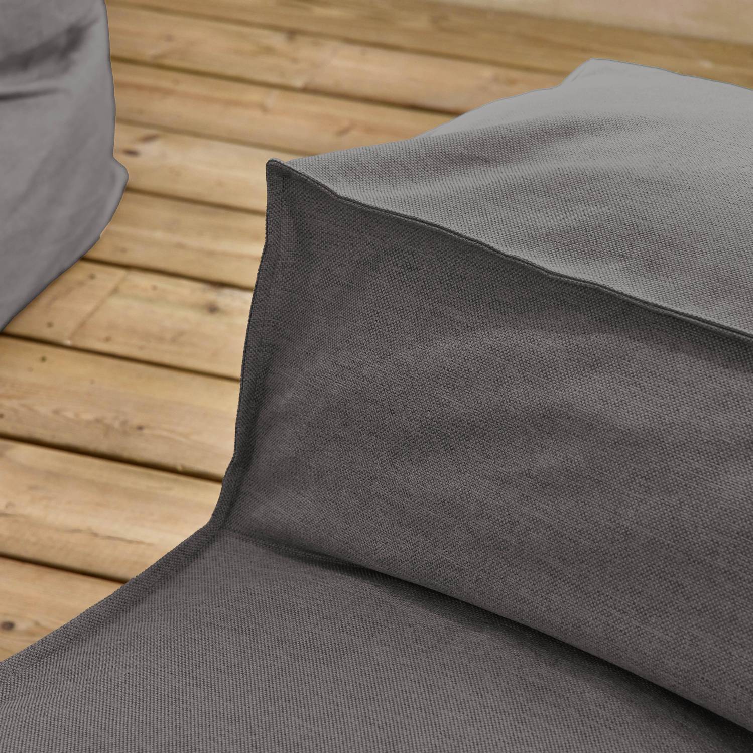 Silla de 1 plaza, gris, módulo para sofá de jardín Bora Bora, muebles de jardín Photo2