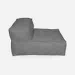 Chauffeuse 1 place grise, module pour canapé de jardin Bora Bora, salon de jardin  Photo4