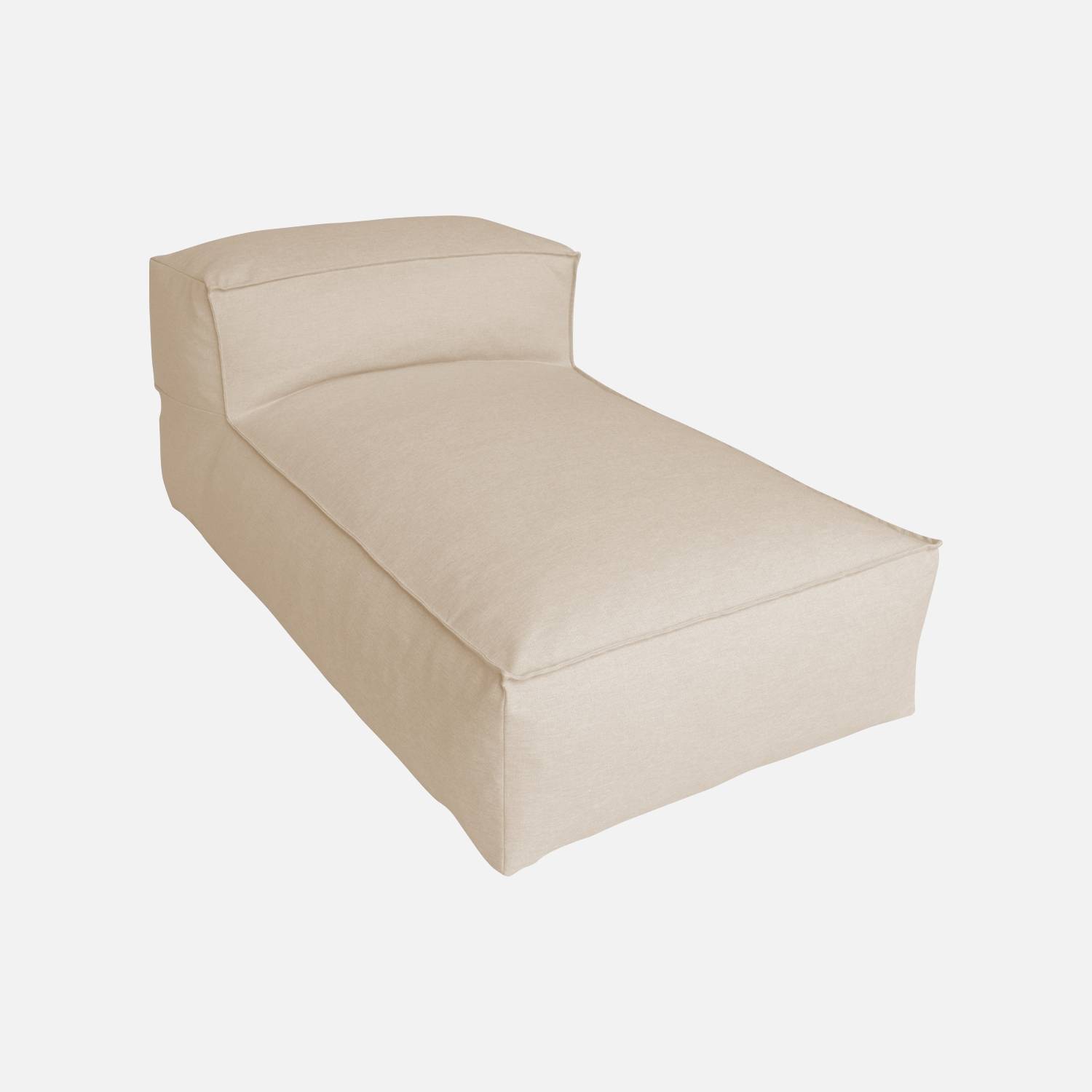 Chaise longue beige, módulo para sofá de jardín I sweeek