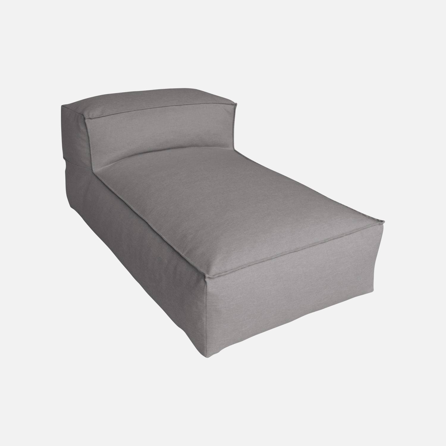 Chaise longue gris, módulo para sofá de jardín I sweeek