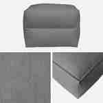 Méridienne grise, módulo para sofá de jardim, Bora Bora, mobiliário de jardim Photo4