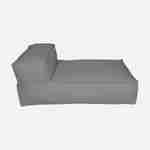 Méridienne grise, módulo para sofá de jardim, Bora Bora, mobiliário de jardim Photo2
