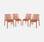 4er Set Gartenstühle aus terrakottafarbenem Kunststoff I sweeek