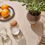 Salon de jardin en corde et acier, table plateau en zinc, 4 places Photo2