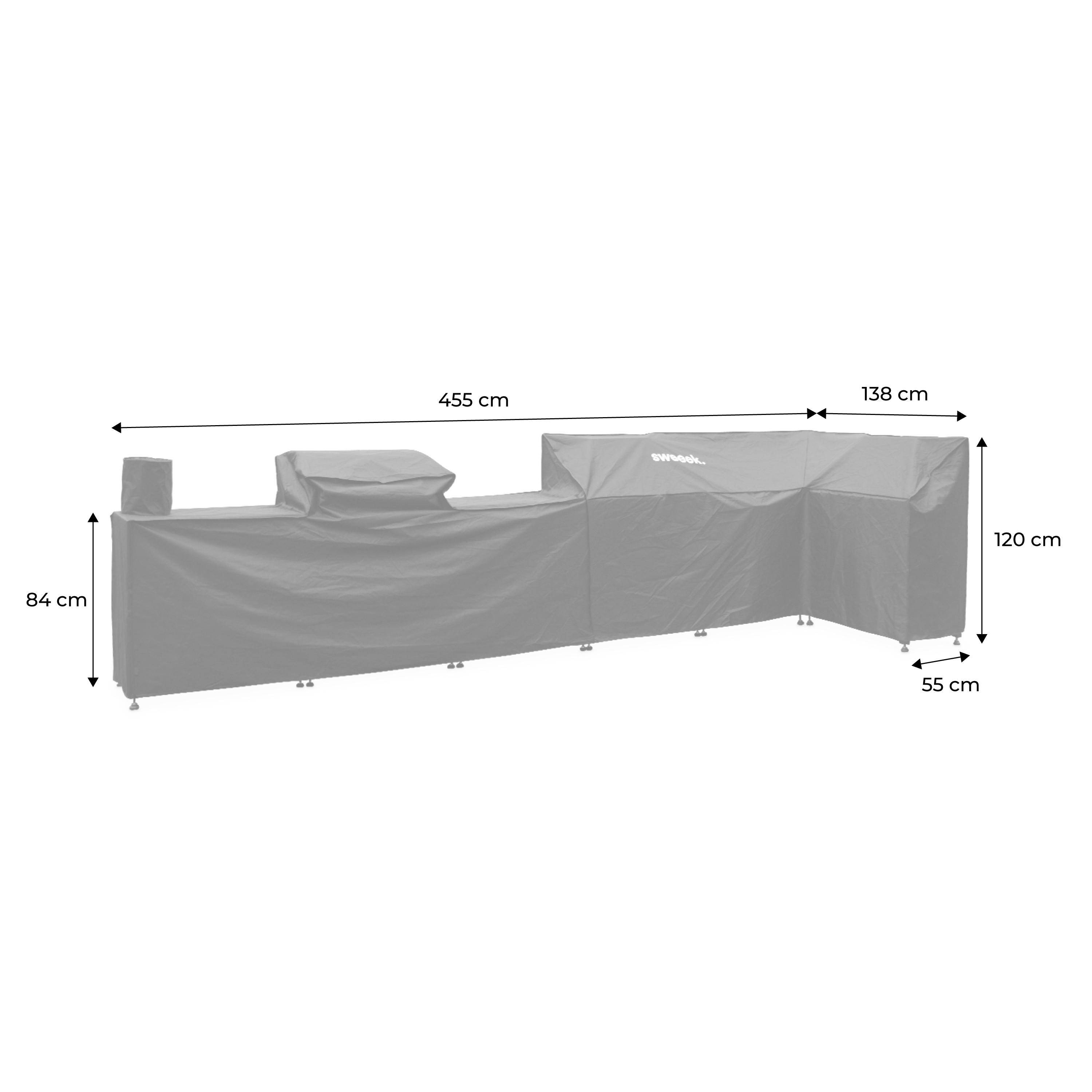 Everdure Copertura Impermeabile Per Cucina Mobile - 102x56x85 Cm, Protezione UV, Chiusura A Coulisse, 4 Stagioni - Nero