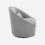 360° draaibare fauteuil, Lana, in lichtgrijze stof, met kussen B 80 x D 73 x H 77cm Photo5