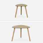 Lot de 2 tables gigognes style scandinave en MDF décor bois coloris naturel Photo2