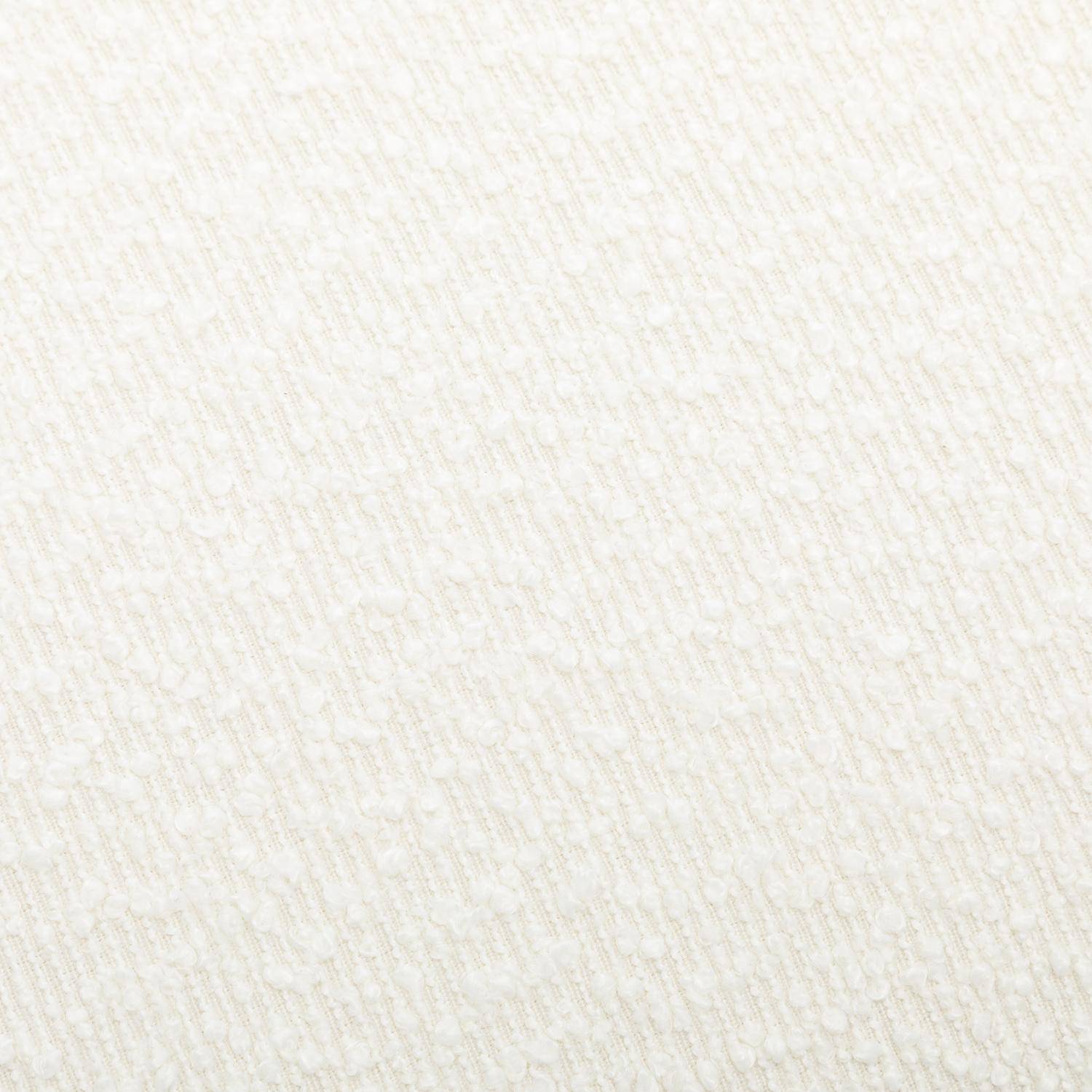 Tabouret, pouf bouclette texturée blanche L 44 x P 44 x H 42cm -SHAWN Photo5