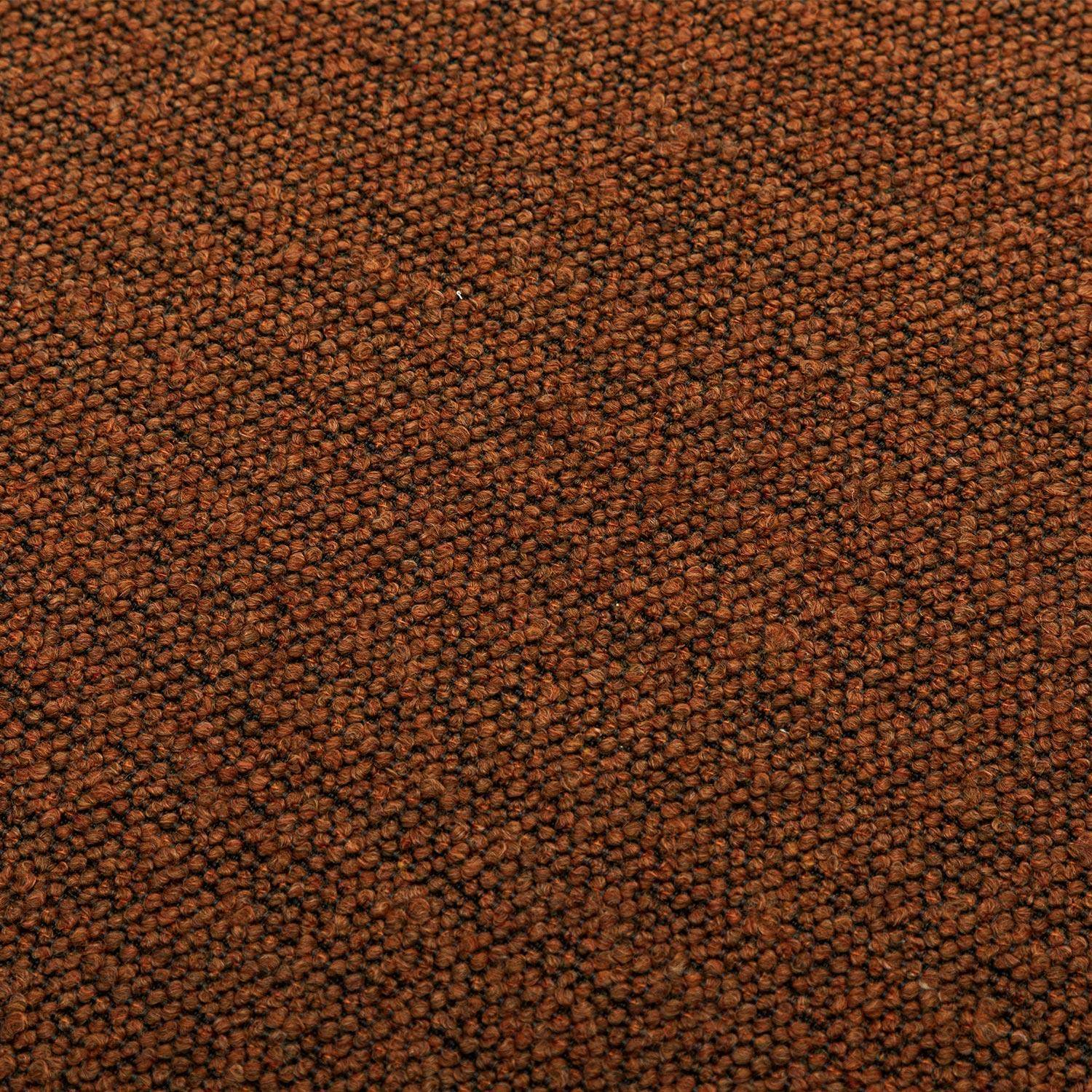 Pufe em tecido terracota com arrumação para almofadas ou mantas Photo6